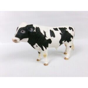 Schleich Holstein Friesian Bull Cow Toy Black White Co Figure 2007 Retired 5 In